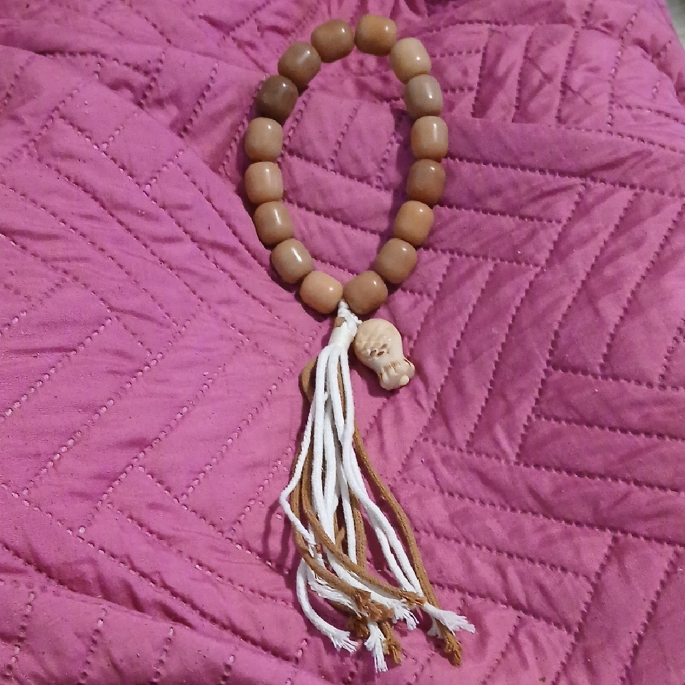 Natural Beaded Bracelet with Tassel